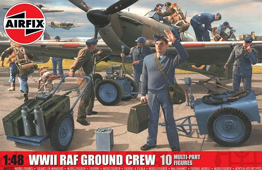 WWII RAF Ground Crew (10) 1/48 Airfix