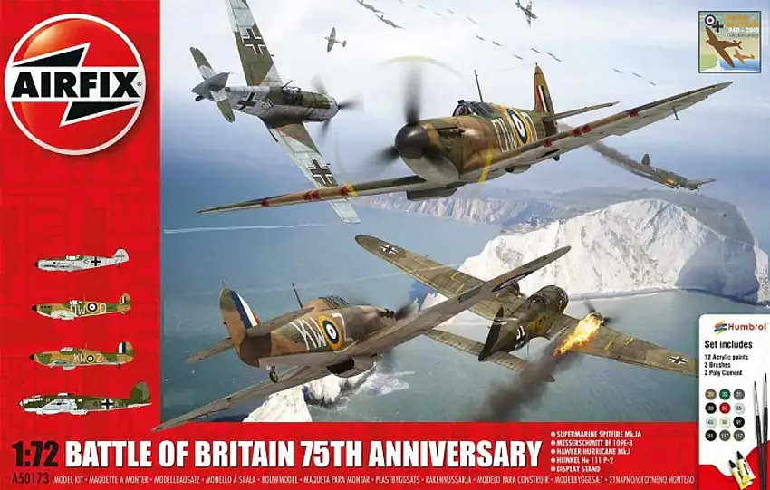 Battle of Britain 75th Anniversary Gift Set w/paint & glue 1/72 Airfix