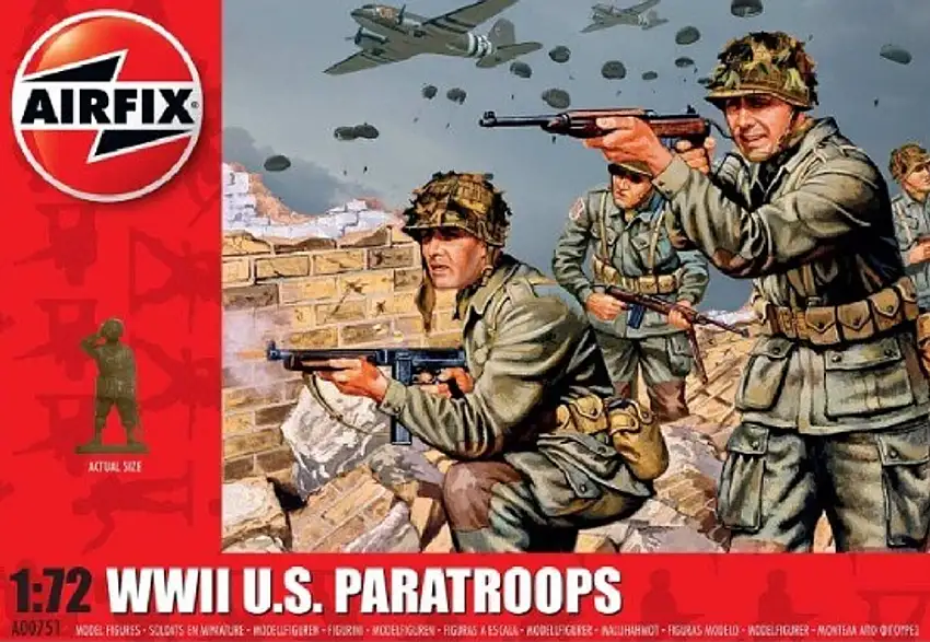 WWII US Paratroops Figure Set (48) 1/72 Airfix