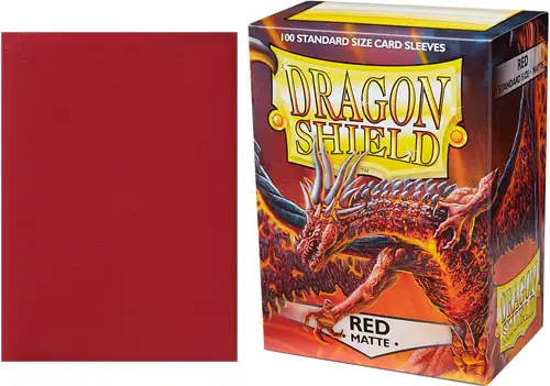 Dragon Shield Sleeves: Matte - Red (100)