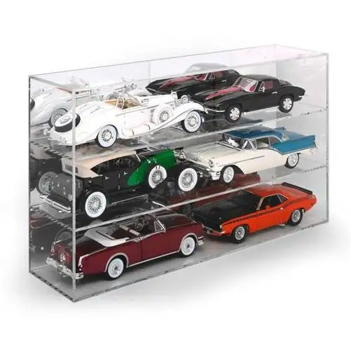 Auto World Six-Car Acrylic Display Case (For 1/18 Scale Vehicles)