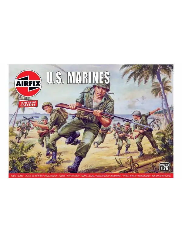 Airfix A00716V US Marines 1/76 Scale Plastic Model Figures