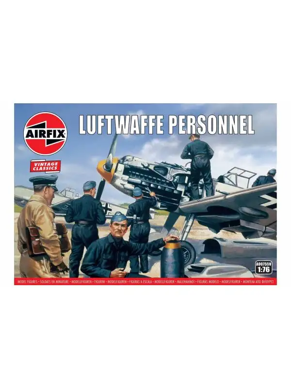 Airfix A00755V Luftwaffe Personnel 1/76 Scale Plastic Model Figures