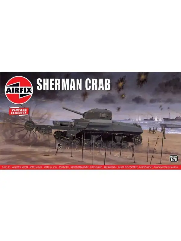 Airfix A02320V WWII British Sherman 'Crab' 1/76 Scale Plastic Model Kit