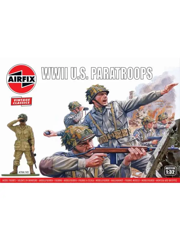 Airfix A02711V WWII US Paratroops 1/32 Scale Plastic Model Figures