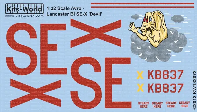 Warbird Decals (Kits World) 132072 1/32 Avro Lancaster B I SE-X Devil (D)