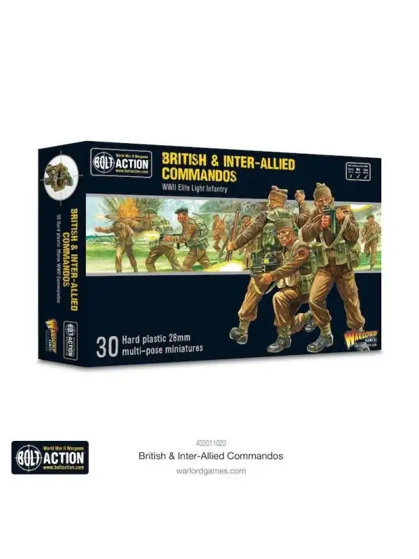 Bolt Action British & Allied Commandos Multipose Figures