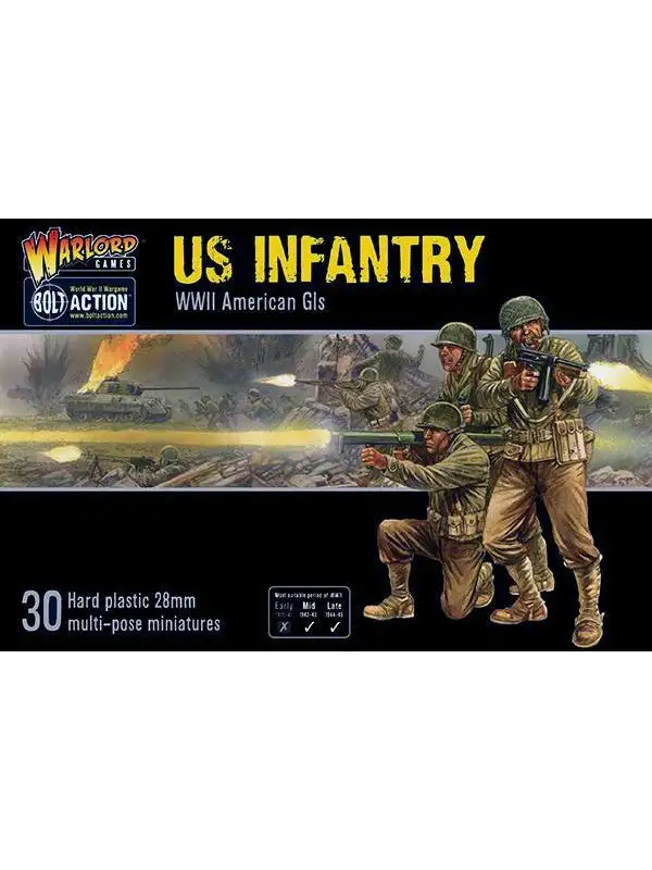 Bolt Action US Infantry Multipose Figures