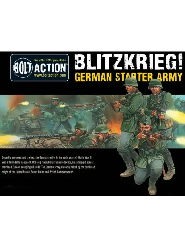 Bolt Action Blitzkrieg! German Army Starter Set with Figures & More