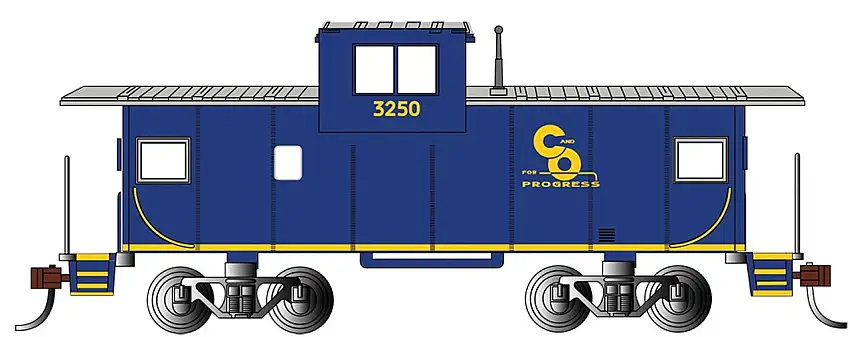 36' Wide Vision Caboose Chesapeake & Ohio #3260 HO Scale Bachmann Trains