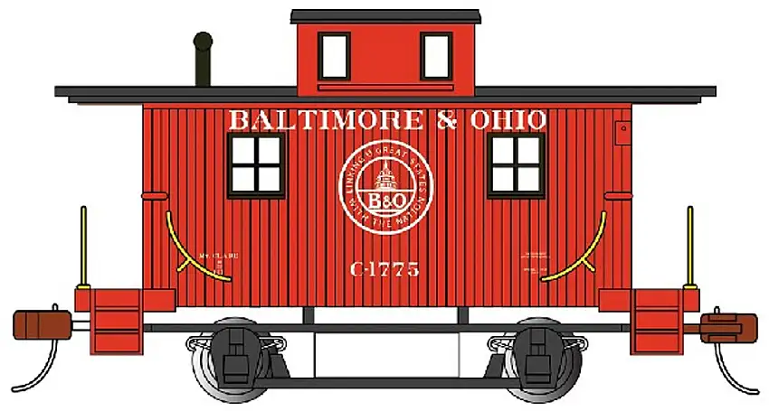 Bobber Caboose Baltimore & Ohio #C1775 HO Scale Bachmann Trains
