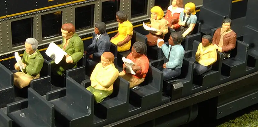 Scenescapes Passengers Seated (Waist-Up) (12) O Scale Bachmann