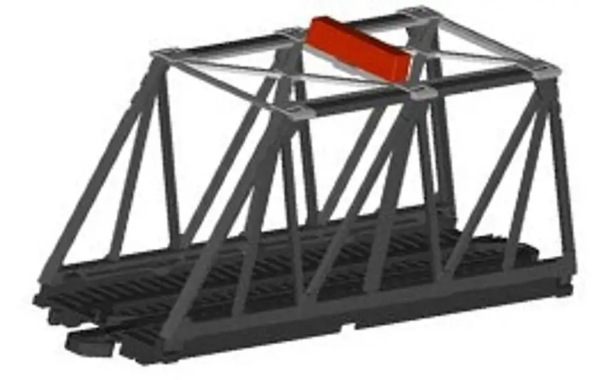 E-Z Track Truss Bridge Kit w/Blinking Light HO Scale Bachmann Trains