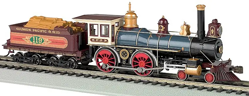 4-4-0 American Steam Locomotive w/Wood Load DCC Ready Union Pacific #119 HO Scale Bachmann Trains