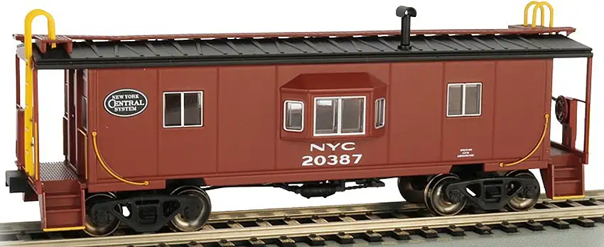 Bay Window Caboose w/Roof Walk New York Central HO Scale Bachmann Trains