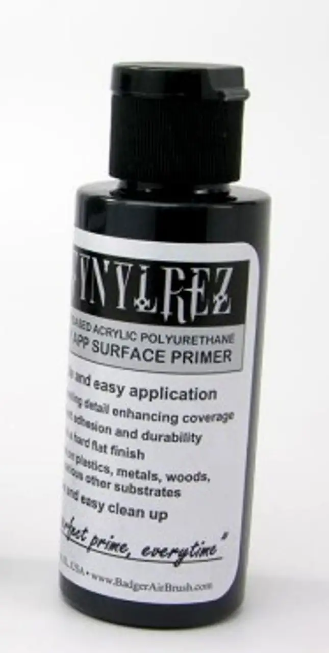 Stynylrez Water-Based Acrylic Primer Black 4oz. Bottle Badger
