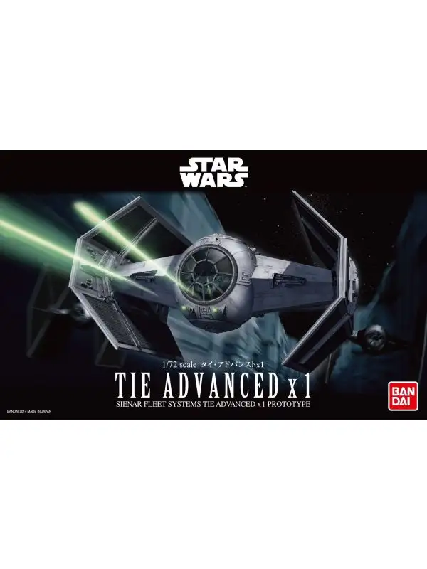 Bandai 2378839 Star Wars Darth Vader's TIE Advanced Starfighter 1/72 Scale Kit