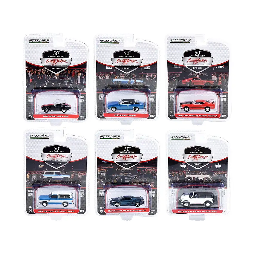 Barrett Jackson "Scottsdale Edition" Set of 6 Cars Series 11 1/64 Diecast Model Cars by Greenlight