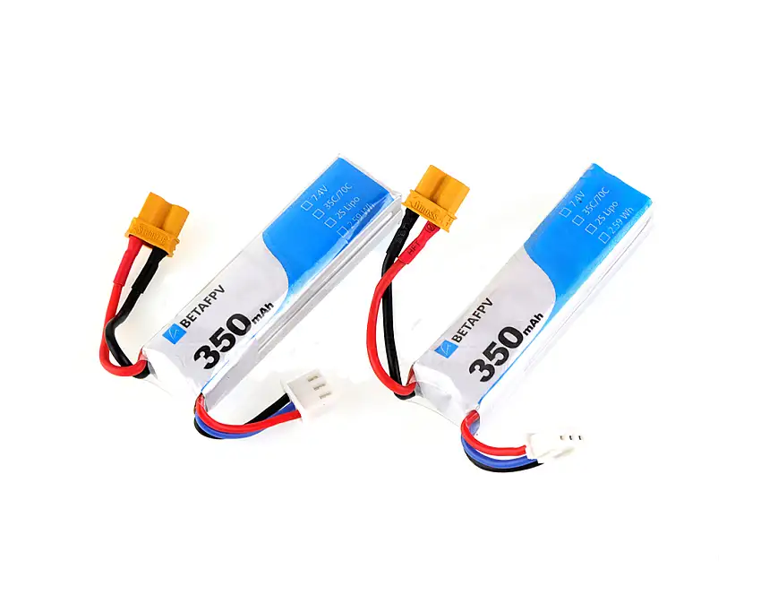 BETAFPV 350mAh 2S 35C/75C HV Lipo Battery 2pcs