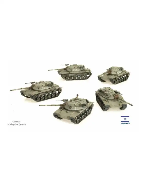 Fate of a Nation AISBX05 Magach 6 Tank Platoon Gaming Miniatures