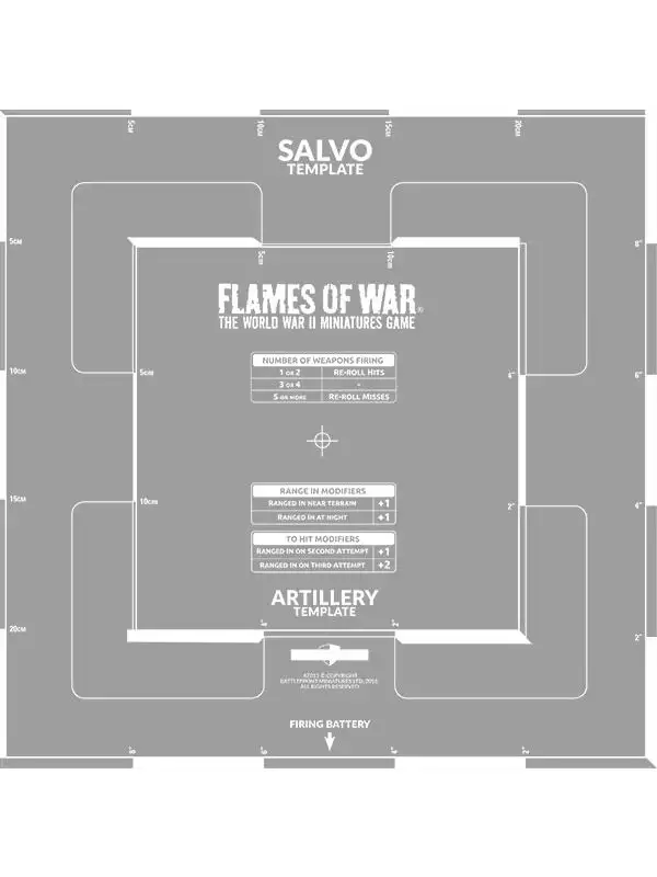 Flames of War AT011 Salvo Template (Etched)
