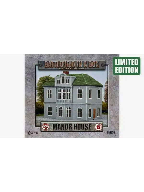 Battlefront BB175B European Manor House (Grey/Green) Gaming Terrain