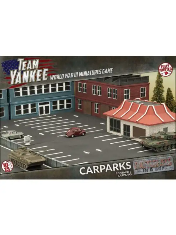 Battlefront BB227 Modern Car Parks (3 Pieces) for use with Gaming Miniatures