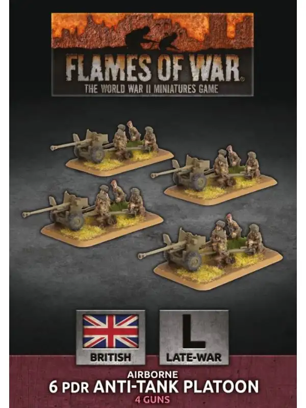 Flames of War BBX51 Airborne 6pdr Anti-tank Platoon Plastic Gaming Miniatures