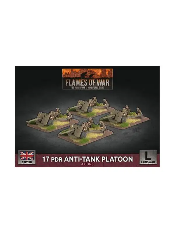 Flames of War BBX52 17 Pdr Anti-Tank Platoon Plastic Gaming Miniatures