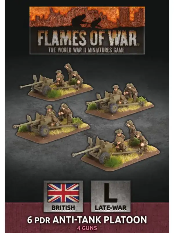 Flames of War BBX54 6 pdr Anti-tank Platoon Plastic Gaming Miniatures