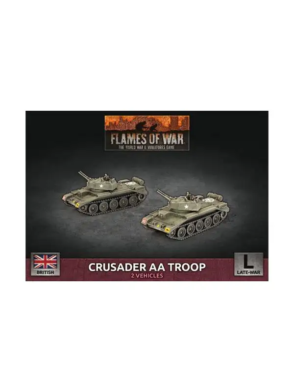 Flames of War BBX59 Crusader AA Troop (2 Vehicles) Plastic Gaming Miniatures