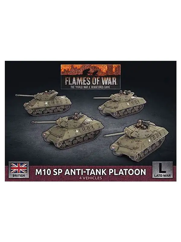 Flames of War BBX62 M10 SP Anti-Tank Troop (4 TDs) Plastic Gaming Miniatures