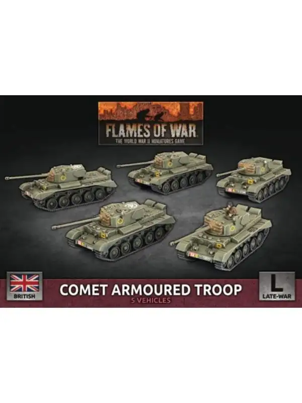 Flames of War BBX71 Comet Platoon (5 Tanks) Gaming Miniatures