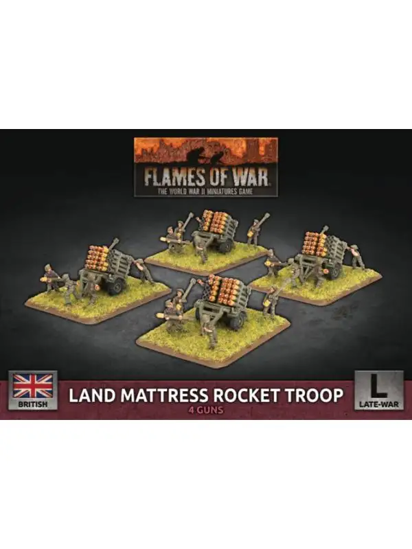Flames of War BBX77 Land Mattress Rocket Troop (4 Launchers) Gaming Miniatures