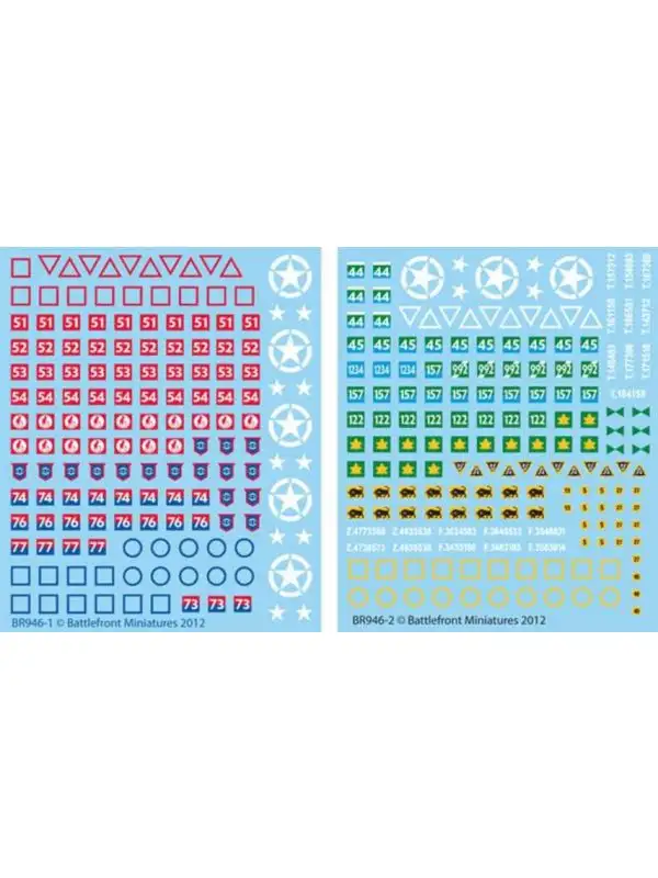 Flames of War BR946 British Late War Decals for Gaming Miniatures