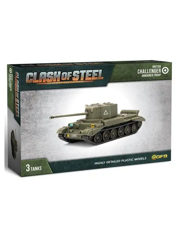 Clash of Steel CSB05 Challenger Armoured Troop (3 Tanks) Gaming Miniatures