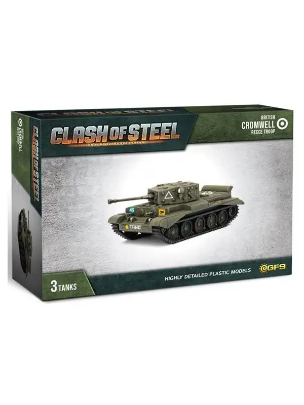 Clash of Steel CSB06 Cromwell Recce Troop (3 Tanks) Plastic Gaming Miniatures