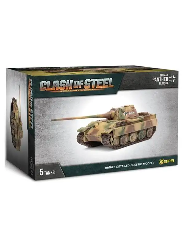 Clash of Steel CSG02 Panther Platoon (5 Tanks) Plastic Gaming Miniatures
