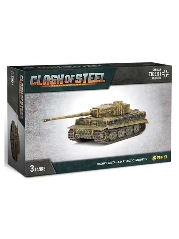 Clash of Steel CSG04 Tiger I Platoon (3 Tanks) Plastic Gaming Miniatures