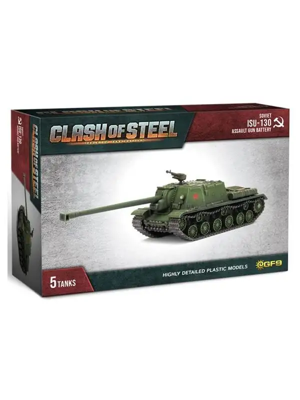 Clash of Steel CSS02 ISU-130 Assault Gun Battery (5 Vehicles) Gaming Miniatures