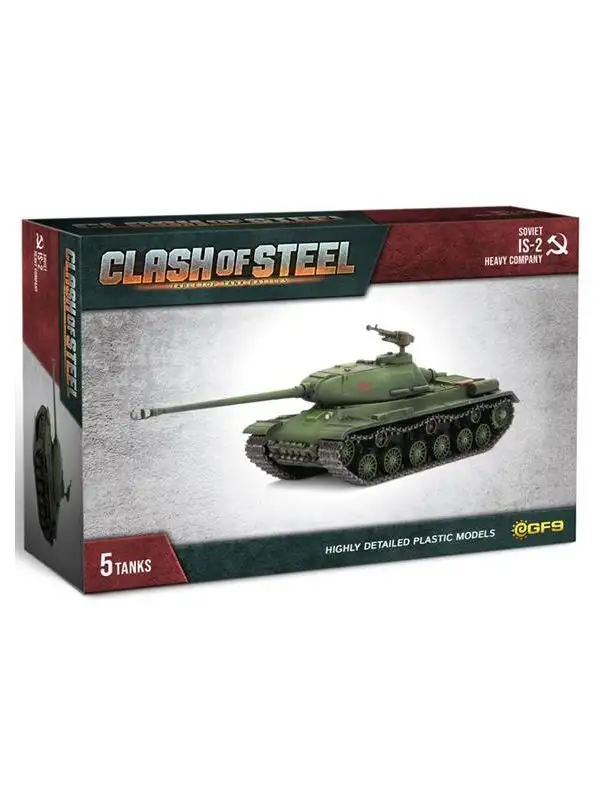 Clash of Steel CSS04 IS-2 Heavy Company (5 Tanks) Plastic Gaming Miniatures