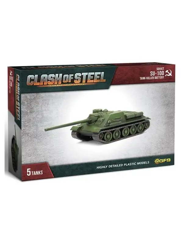 Clash of Steel CSS06 Soviet SU-100 Tank-Killer Battery (5 TDs) Gaming Miniatures