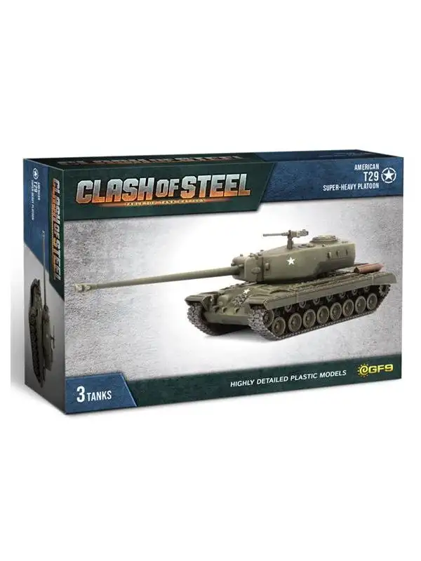 Clash of Steel CSU02 T29 Super-Heavy Platoon (3 Tanks) Plastic Gaming Miniatures