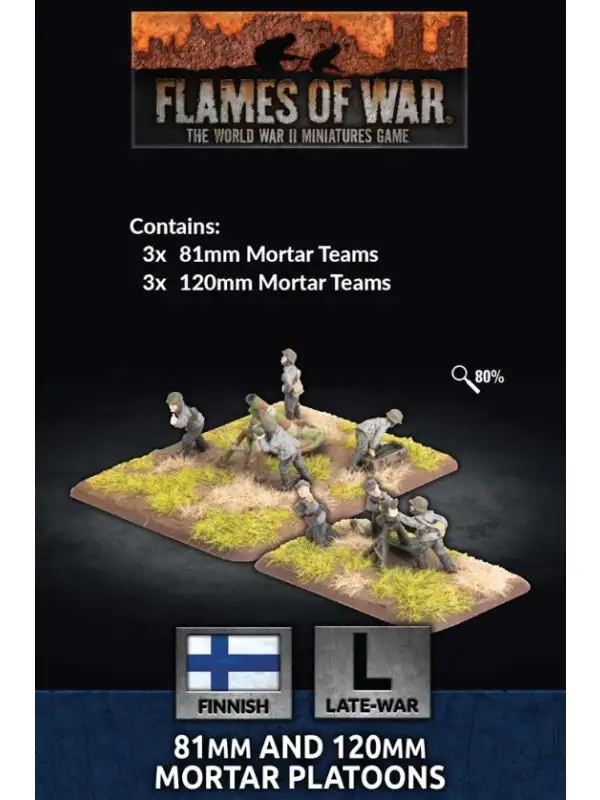 Flames of War FI705 81mm and 120mm Mortar Platoons Gaming Miniatures