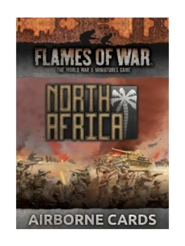 Flames of War FW256ACB North Afrika Airborne Unit and Command Cards