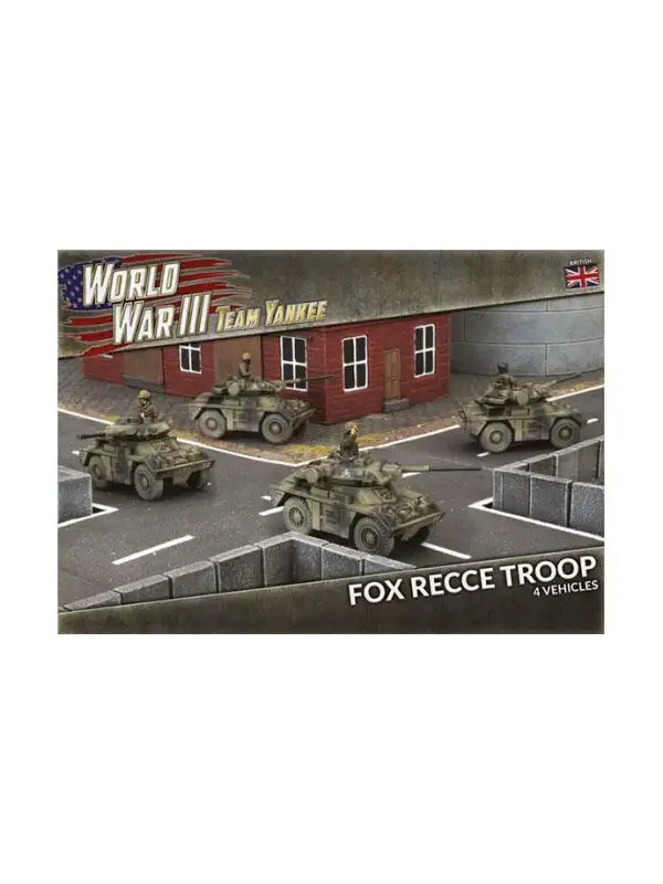 Team Yankee TBBX13 Fox Recce Troop (4 Vehicles) Plastic Gaming Miniatures