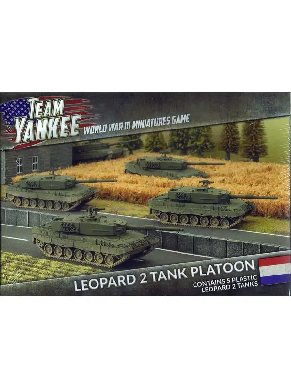 Team Yankee TDBX01 Leopard 2 Tank Platoon (5 Tanks) Plastic Gaming Miniatures