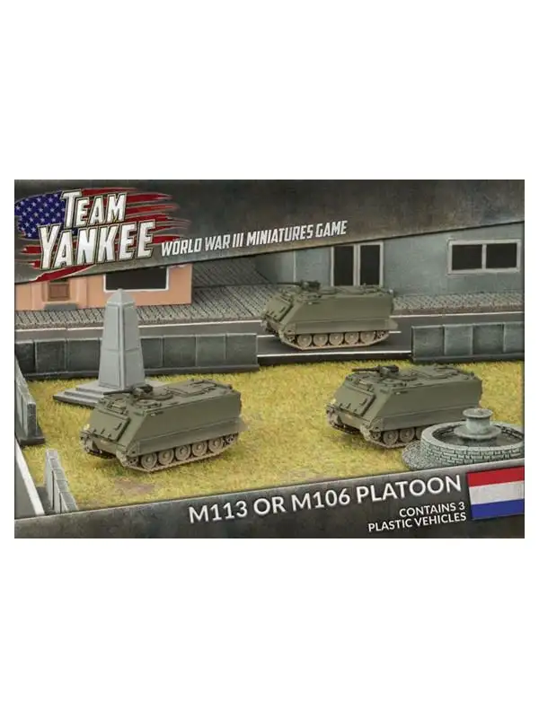 Team Yankee TDBX03 M113 or M106 Platoon (3 Vehicles) Plastic Gaming Miniatures