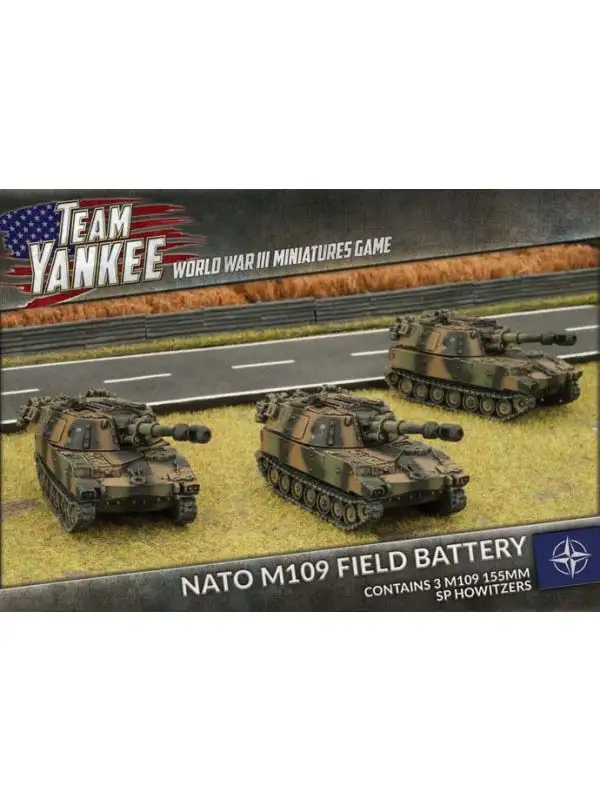 Team Yankee TNBX02 M109 Field Battery (3 Guns) Gaming Miniatures