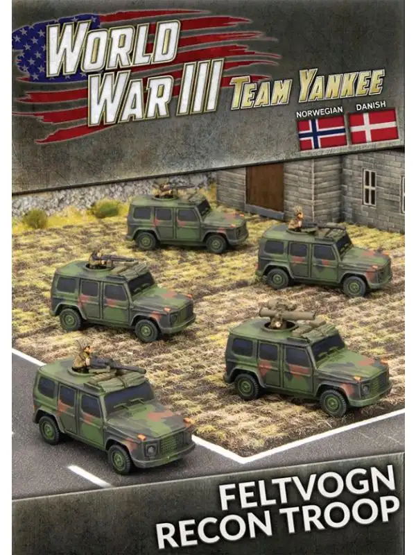 Team Yankee TNOBX03 Feltvogn Recon Troop (5 Vehicles) Gaming Miniatures